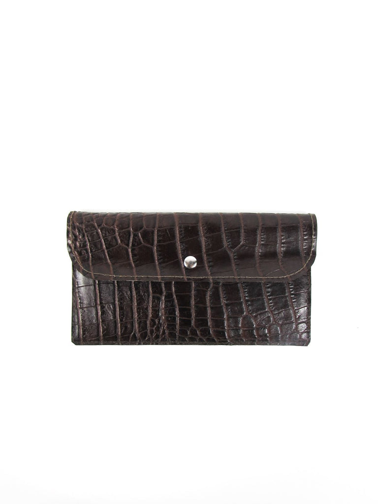 SAFIA phone wallet - croco brown